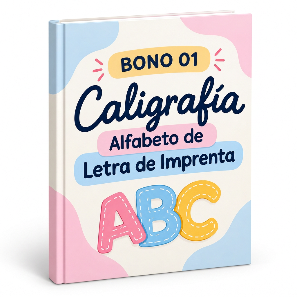 Portada del bono Caligrafía: Alfabeto de Letra de Imprenta