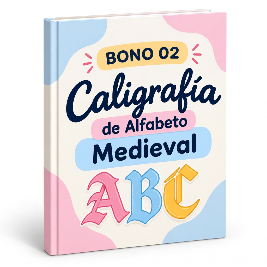 Portada del bono Caligrafía de Alfabeto Medieval